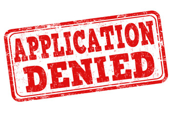 Application denied stamp