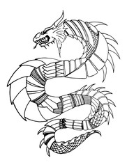 Dragon Tattoo  Illustration