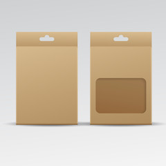 Hanging Blank Box With Transparent Window : Vector Illustration