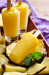 Homemade fruit popsicle