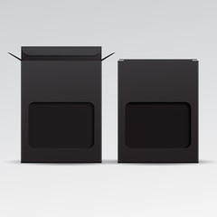 Black Blank Box : Vector Illustration