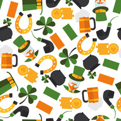 seamless pattern of Saint Patrick