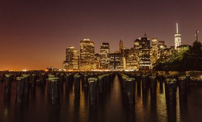Fototapeta na wymiar waterfront Manhattan