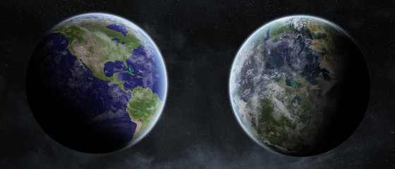 Obraz na płótnie Canvas Earth exoplanet in space