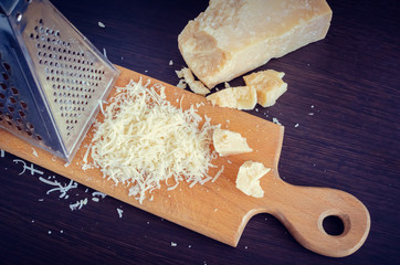 Heap of grated Parmesan