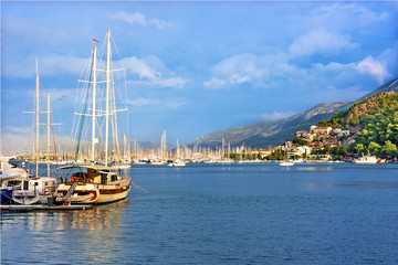 Yachts in Fethiye, Turkey