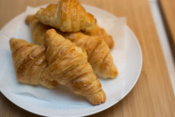 croissant bread on buffet line