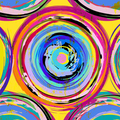abstract background pattern, with circles, strokes and splashes