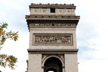 Fototapeta premium one side of triumphal arch in Paris 
