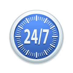 24/7 Clock button