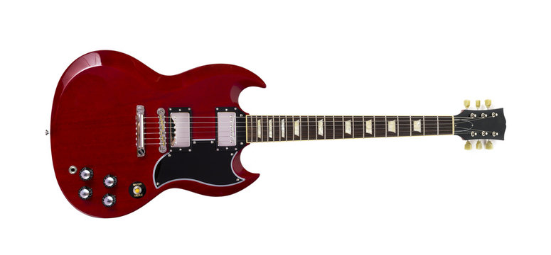 Guitarra double cutaway