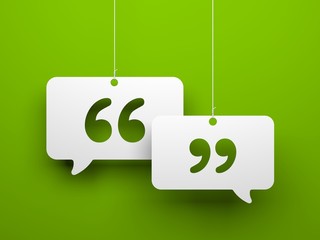 Chat symbol and Quotation Mark