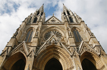 Paris - facade of Saint Clotilde gothic church

