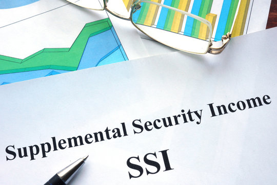 Supplemental Security Income (SSI)  written on a paper.