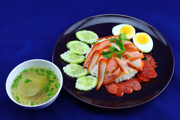 rice with roasted pork