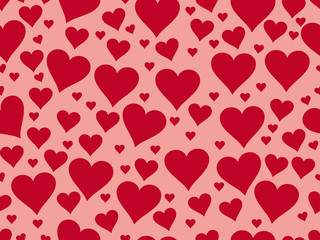 Obraz na płótnie Canvas Seamless pattern with hearts. Valentine's Day. Textile illustration.
