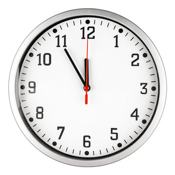 5 to 12 clock concept isolated