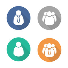 User flat design icon set