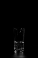 glass beaker with fresh water