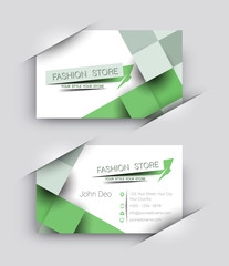 Fototapeta premium Fashion Store Business Card Vector Set