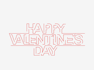 Valentines day text design element