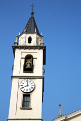 Fototapeta na wymiar cadrezzate and church tower bell sunny day