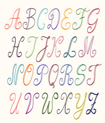 abc set multicolor uppercase letters