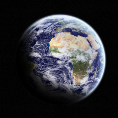 View of the planet Earth in space