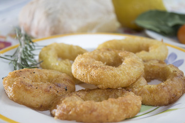  squid rings fried in batter