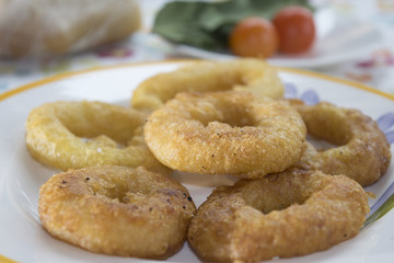 squid rings fried in batter