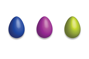 Easter's eggs with colour fluo