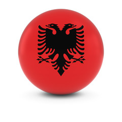 Albanian Flag Ball - Flag of Albania on Isolated Sphere