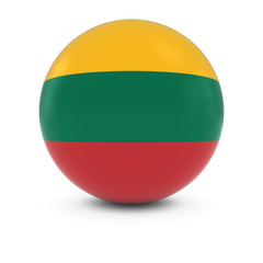 Lithuanian Flag Ball - Flag of Lithuania on Isolated Sphere