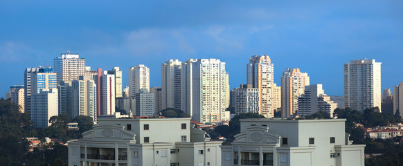 Apartment buildings in the city of Sao Paulo