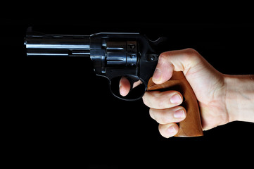Man holding revolver