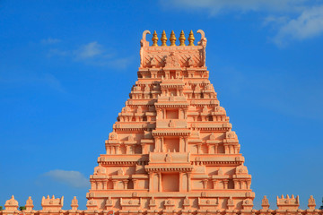 Beautiful hindu temple architecture in India