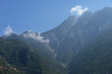 Fototapeta premium Mount Athos, Athos, Halkidiki, Greece