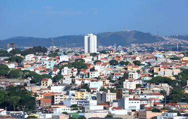 Fototapeta premium Aerial view of Sao Paulo suburbs