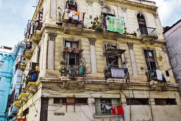 Cuba, La Habana Vieja, House Facades