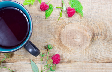 Obraz na płótnie Canvas Tea raspberry - closeup.