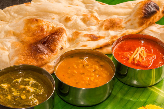 一般的なインドカレー　Typical Indian curry set
