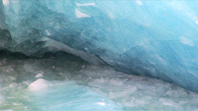 Global Warming Glacier Melting Close Up HD