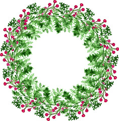 vector watercolor floral round frames