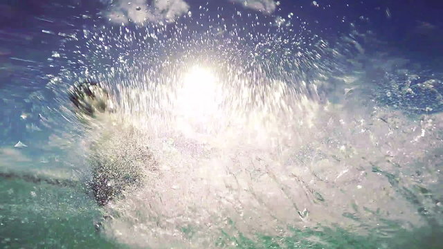 Slow Motion Woman Kite Surfing, Extreme Sport