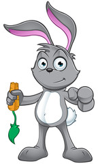 Grey Rabbit Character