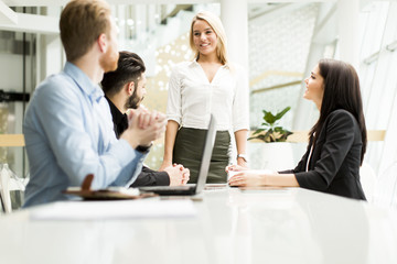 Young people working in the office