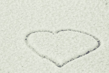 Ice pattern heart valentine