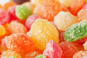 Sugar candies in different colors