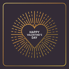 Decorative Circle Frame with Hearts. Happy Valentines Day Celebration. Vector Design Elements for Greeting Card