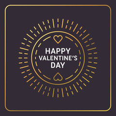 Decorative Circle Frame with Hearts. Happy Valentines Day Celebration. Vector Design Elements for Greeting Card